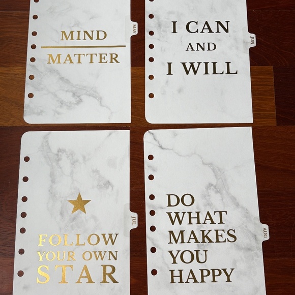 Franklin Planner Classic Vintage Aurora Blush Color Leather Strap Binder Bundle - Picture 8 of 11